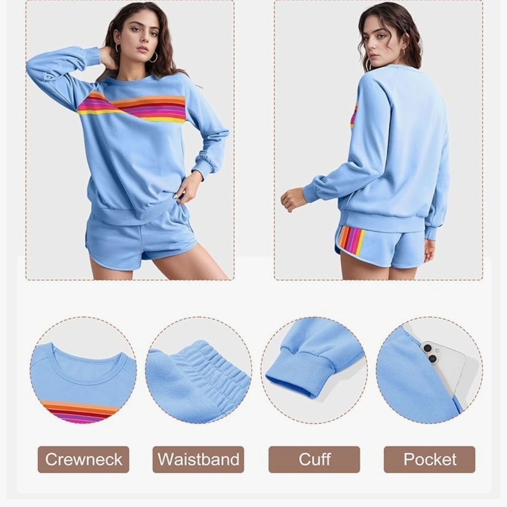Shorts Set - Sweatshirt and Shorts Set